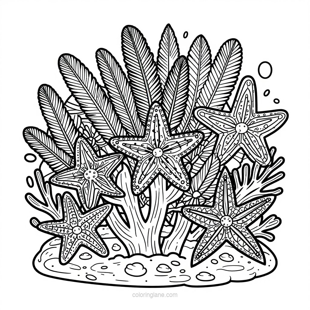Coral Arch - free printable coloring page