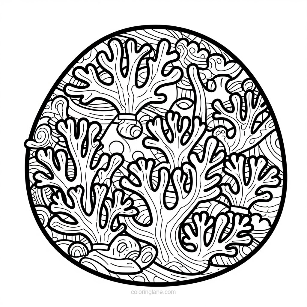 Deep Coral - free printable coloring page