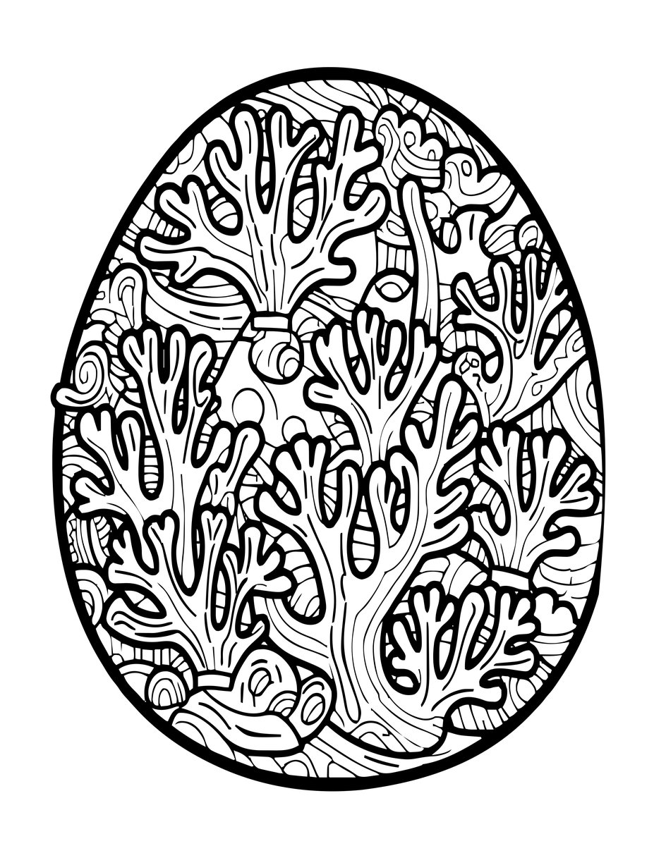 Encrusting Coral - free printable coloring page