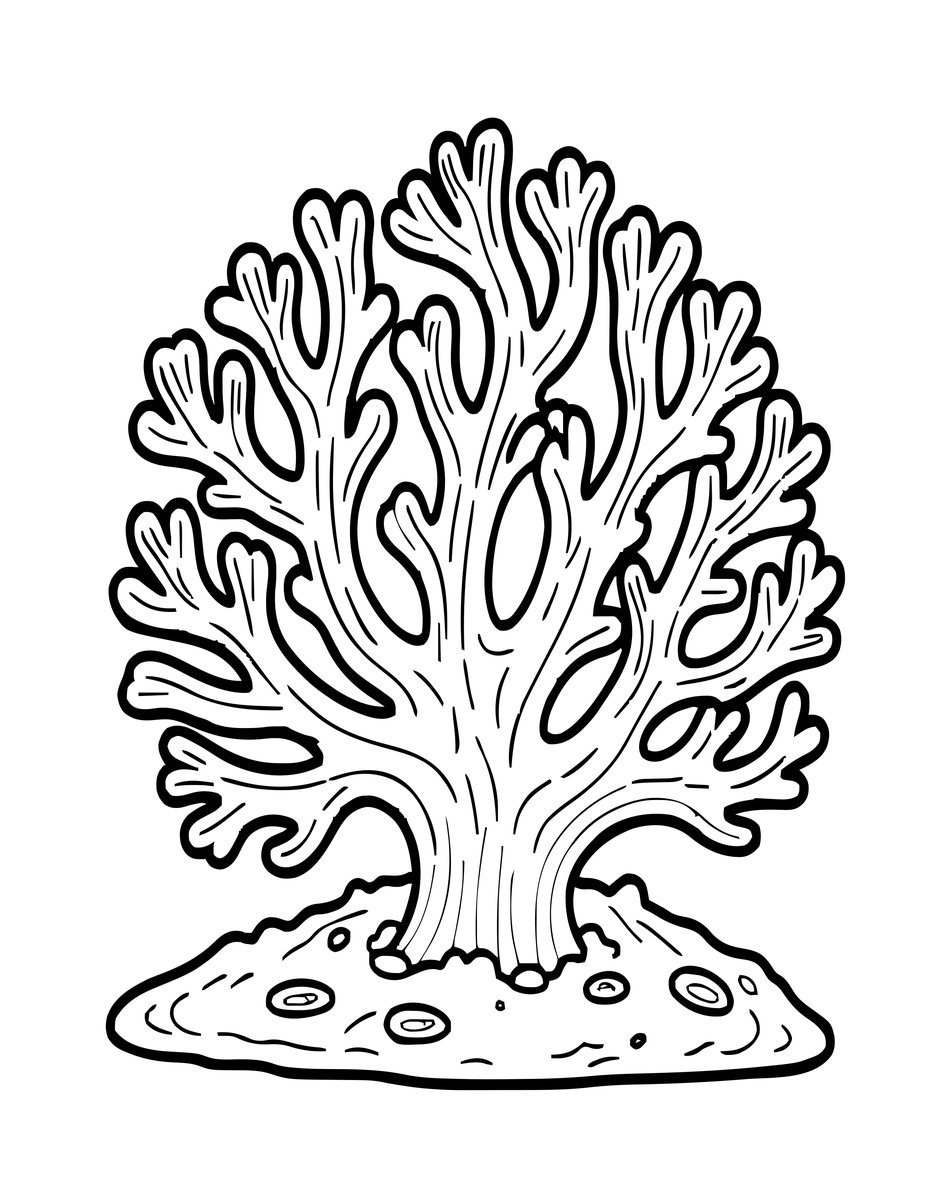 Fire Coral Warning - free printable coloring page