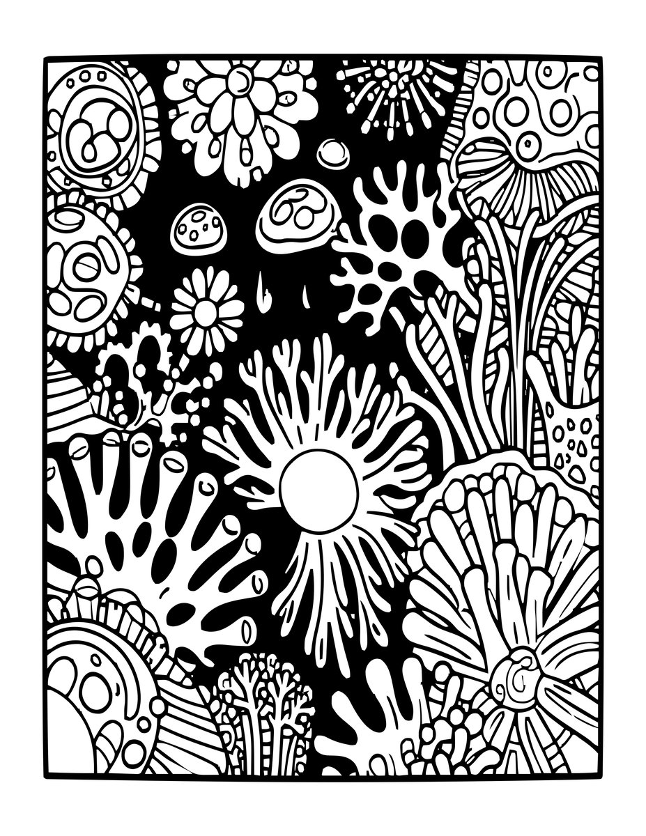 Pristine Garden - free printable coloring page