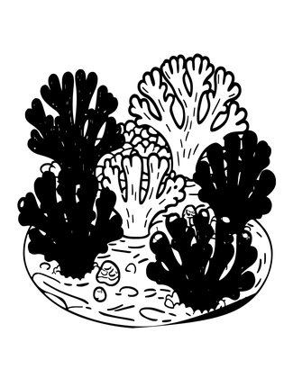 Finger Coral - Free printable coloring page