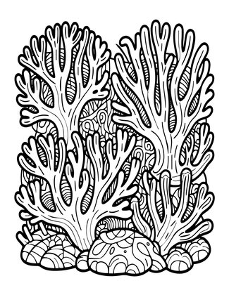 Night Garden - Free printable coloring page