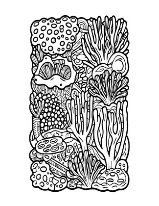 Coral Wall - Free printable coloring page