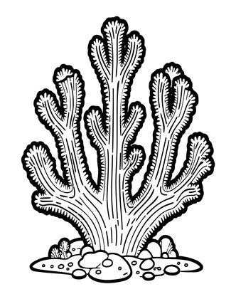 Pillar Coral - Free printable coloring page
