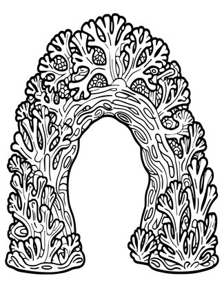 Coral Arch - Free printable coloring page