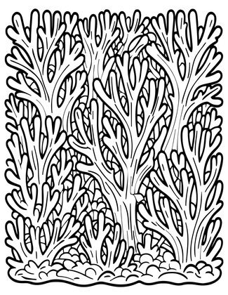 Staghorn Thicket - Free printable coloring page