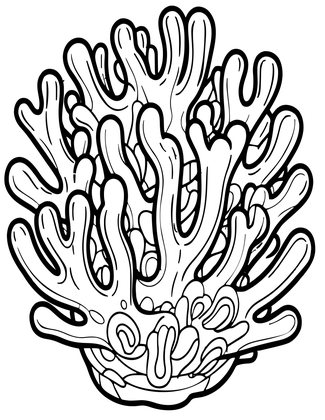 Coral Close-Up - Free printable coloring page