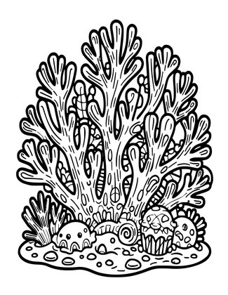 Coral Bommie - Free printable coloring page