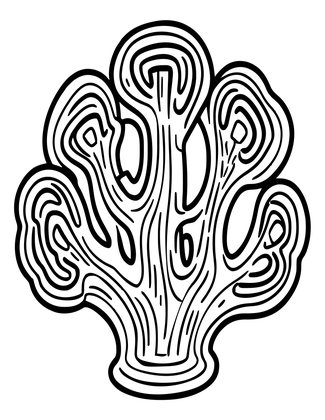 Maze Coral - Free printable coloring page