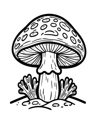 Mushroom Coral - Free printable coloring page