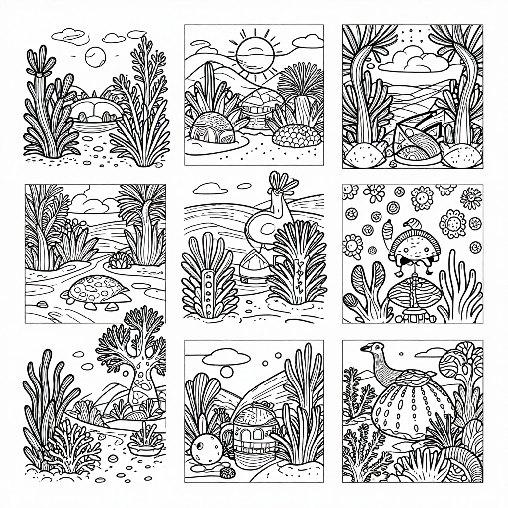 Coral Reefs coloring pages collection - 30 free printable pages