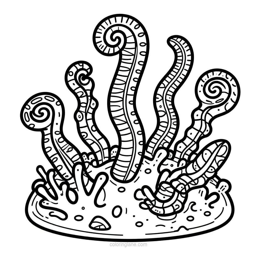 Nudibranch - free printable coloring page