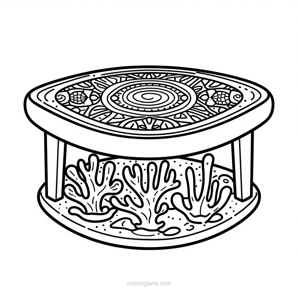 Seahorse - free printable coloring page