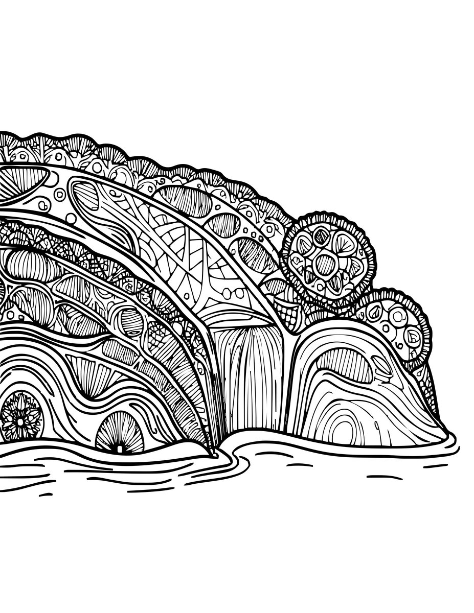 Reef Cross-Section - free printable coloring page