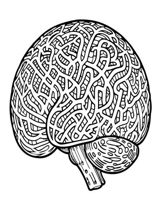 Brain Coral - Free printable coloring page