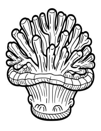 Mushroom Coral - Free printable coloring page