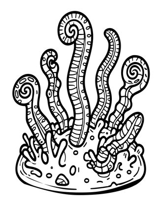 Christmas Tree Worms - Free printable coloring page