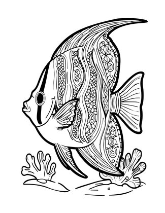 Moorish Idol - Free printable coloring page