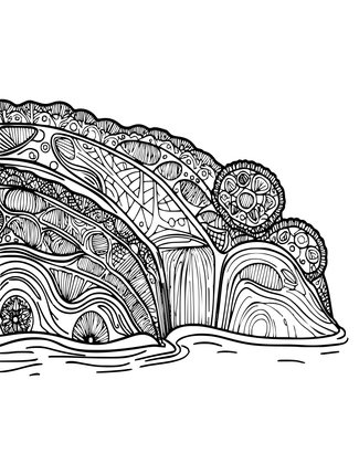 Reef Cross-Section - Free printable coloring page