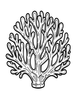 Fire Coral - Free printable coloring page