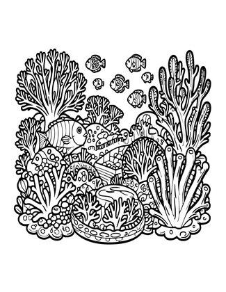 Reef Overview - Free printable coloring page