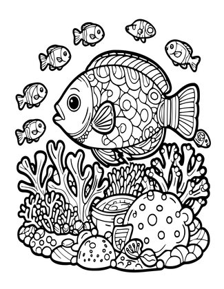 Parrotfish - Free printable coloring page