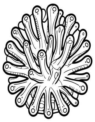 Coral Macro - Free printable coloring page