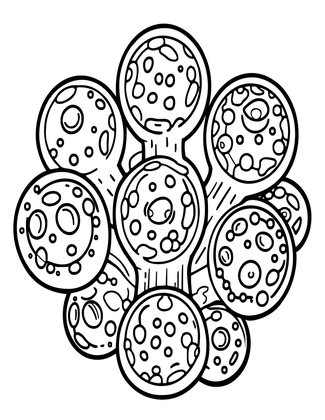 Bubble Coral - Free printable coloring page