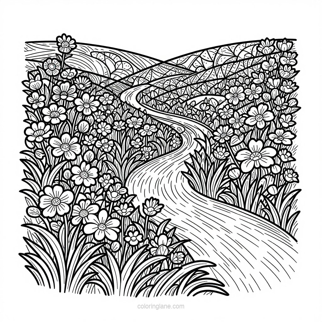 Cosmos Varieties - free printable coloring page