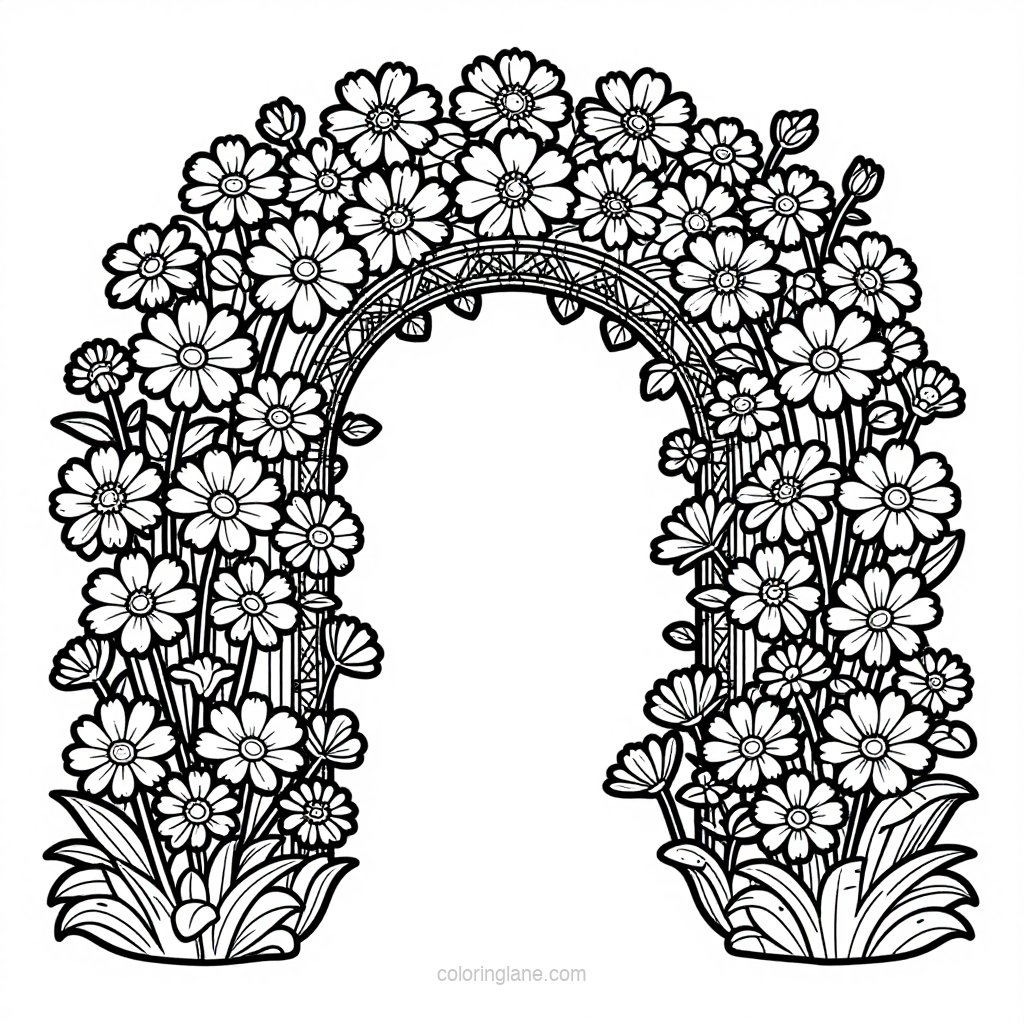Meadow Edge - free printable coloring page
