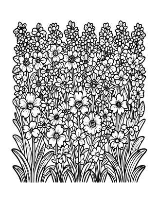 Meadow and Hedge - Free printable coloring page