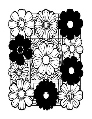 Cosmos Varieties - Free printable coloring page