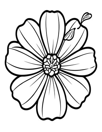 Cosmos Seedhead - Free printable coloring page