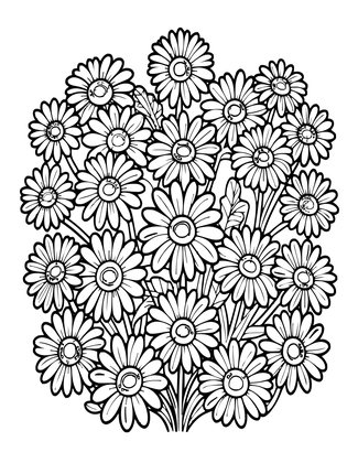 Ox-Eye Daisy - Free printable coloring page