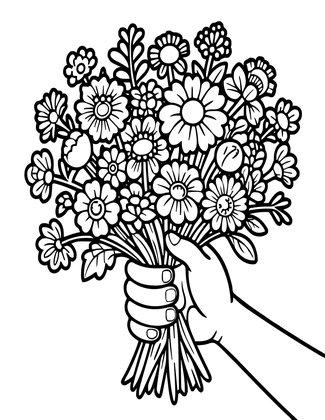 Meadow Harvest - Free printable coloring page
