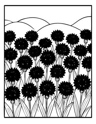 Cornflower Blue - Free printable coloring page