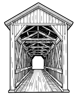 Bridge Interior - Free printable coloring page