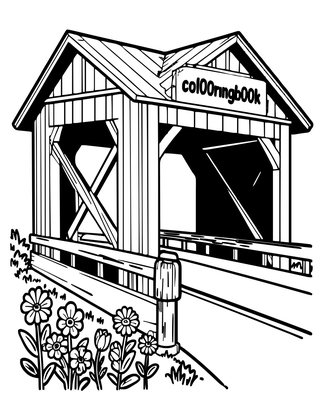 Oldest Bridge - Free printable coloring page