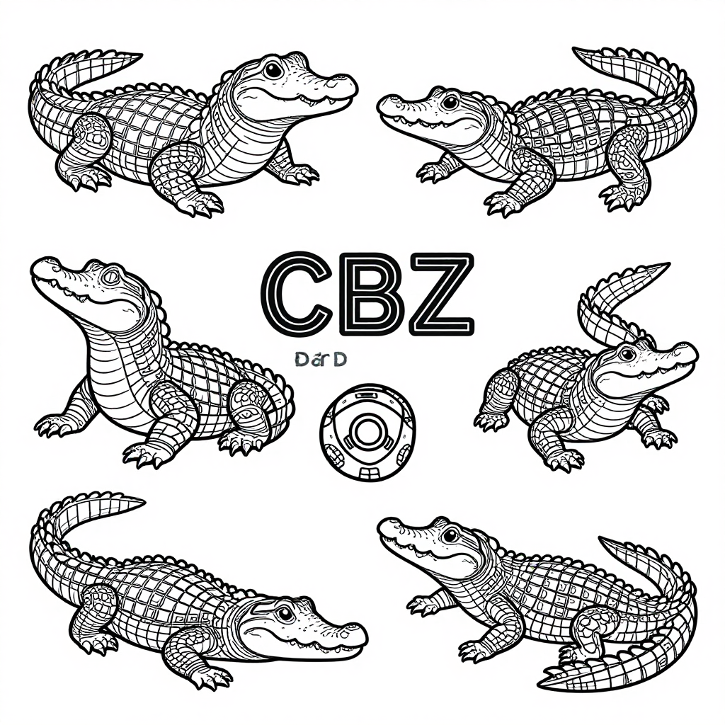 Crocodiles Alligators coloring pages collection - 30 free printable pages