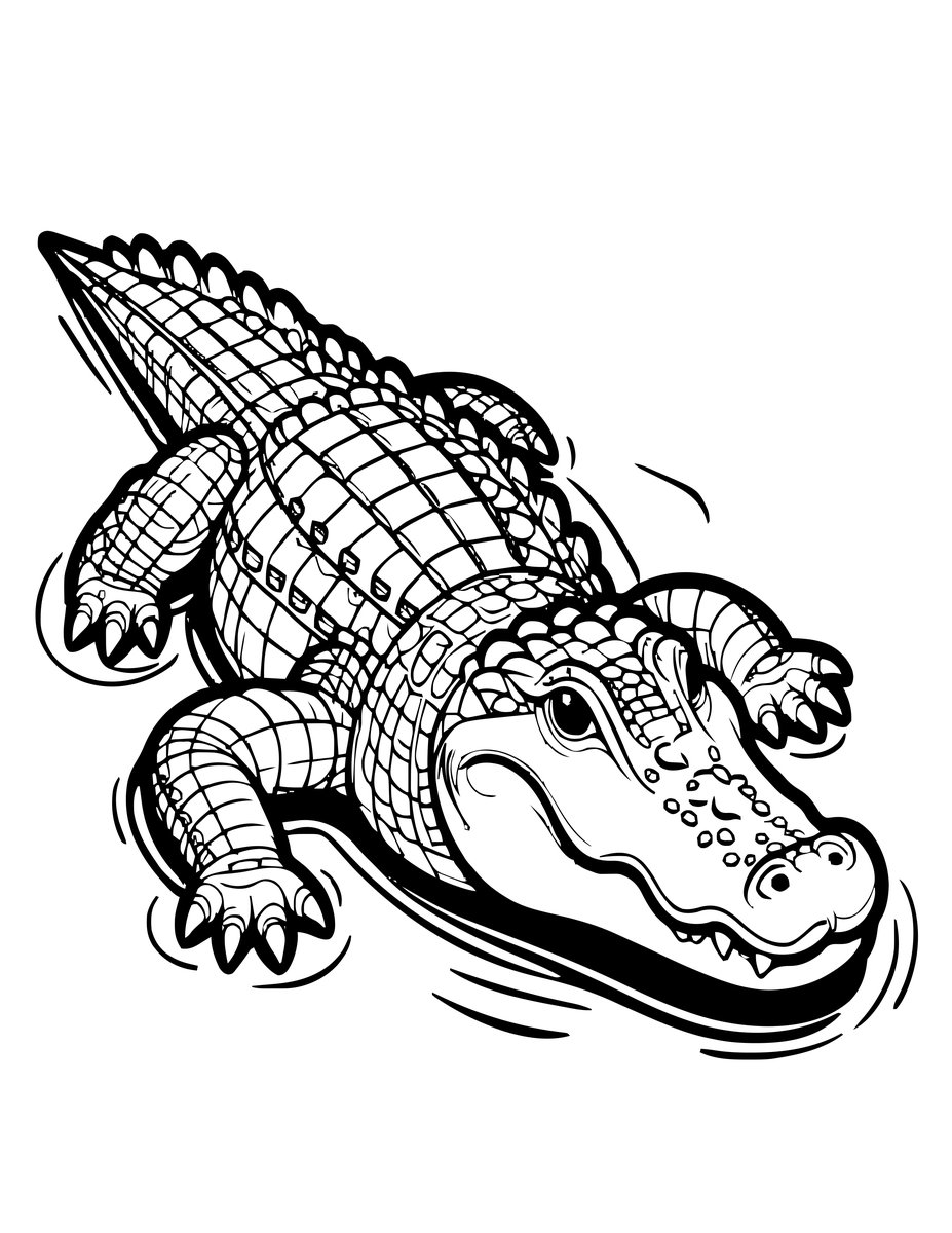 Alligator Eyes - free printable coloring page