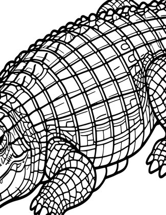 Crocodile Scales - Free printable coloring page