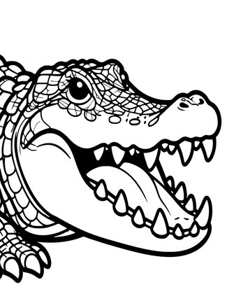 Crocodile Smile - Free printable coloring page