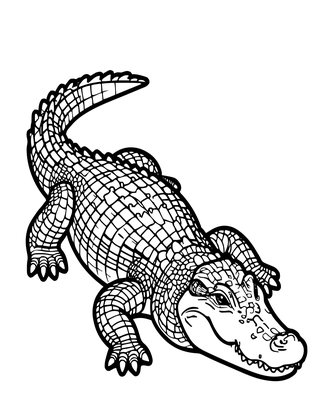 Cuban Crocodile - Free printable coloring page