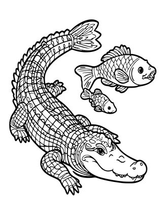 Alligator Gar - Free printable coloring page