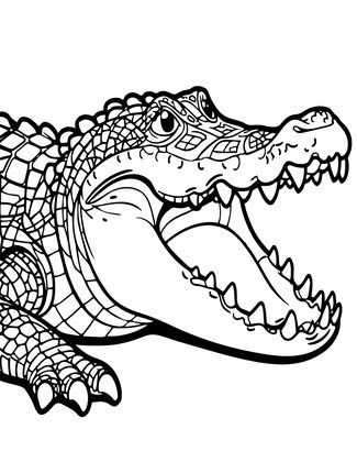 Crocodile Teeth - Free printable coloring page