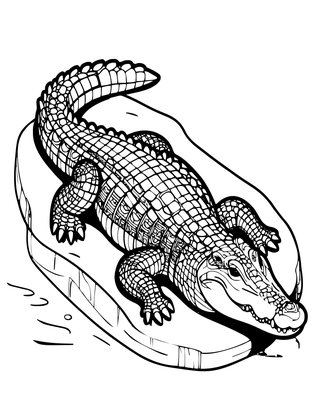 Mugger Crocodile - Free printable coloring page