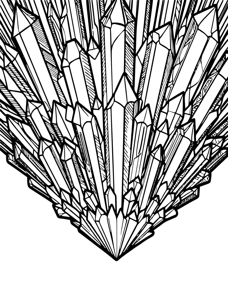 Crystal Cave Ceiling - free printable coloring page