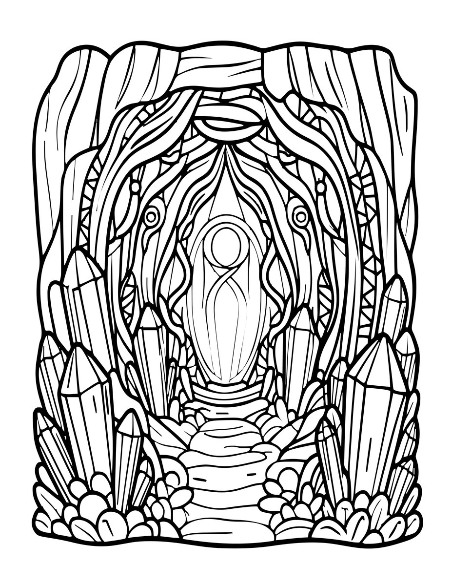 Cave of Wonders - free printable coloring page