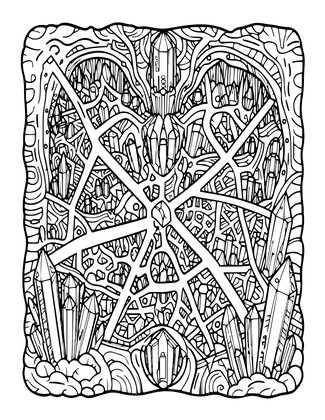 Crystal Cave Map - Free printable coloring page